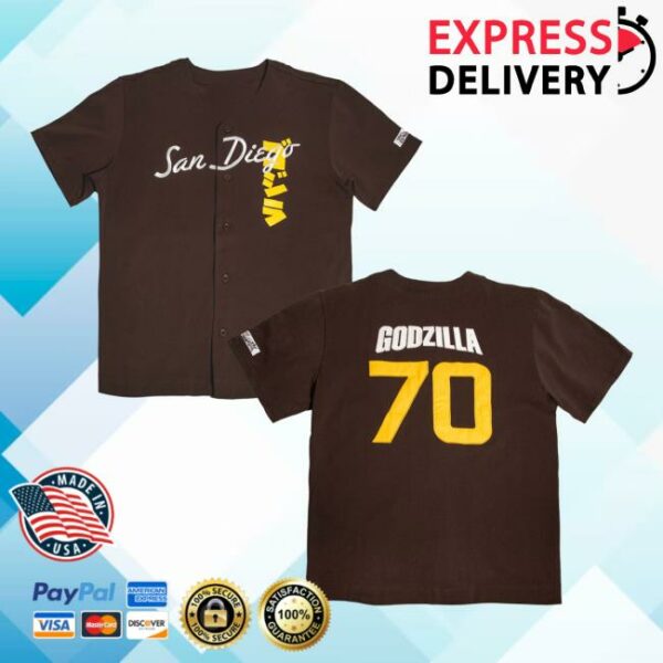 Godzilla Merch Store Godzilla Baseball Collection San Diego Jersey