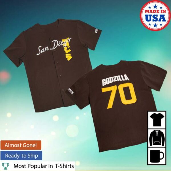 Godzilla Merch Store Godzilla Baseball Collection San Diego Jersey