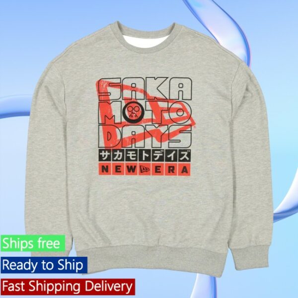 New Era Cap Store Merch Sakamoto Days Heather Gray Crewneck
