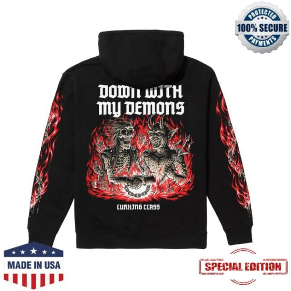 Lurking Class Merch Store Demons X Stikker Hoodie Black