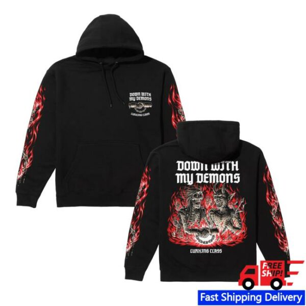 Lurking Class Merch Store Demons X Stikker Hoodie Black