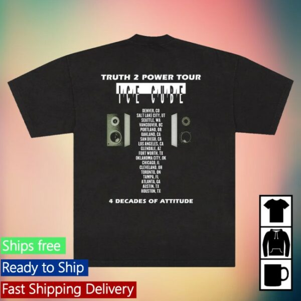 Ice Cube Store Merch Truth To Power Boombox Tour T-Shirt
