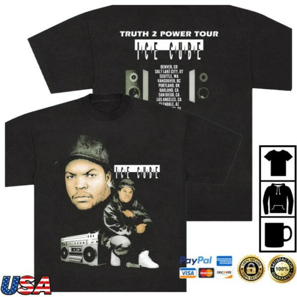 Ice Cube Store Merch Truth To Power Boombox Tour T-Shirt