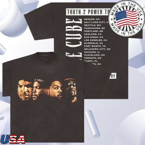 Ice Cube Store Merch Truth 2 Power Faces Tour T-Shirt
