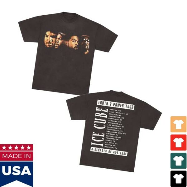 Ice Cube Merch Store Truth 2 Power Faces Tour T-Shirt