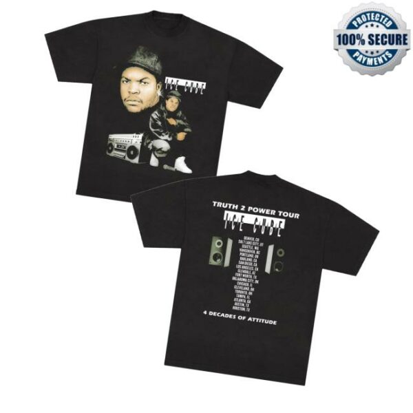 Ice Cube Merch Store Truth To Power Boombox Tour T-Shirt