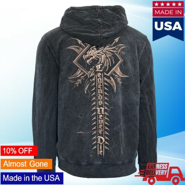 Sabaton Store Merch Dragon Spine Vintage Hoodie