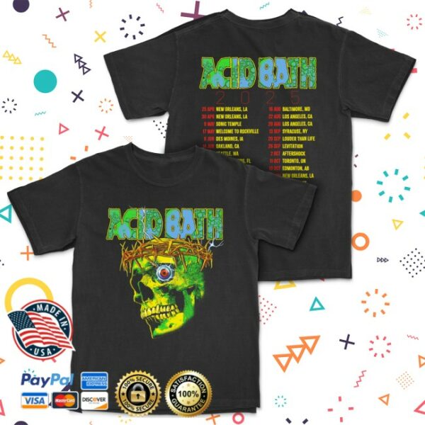 Acidbath Official Store Merch Comfort Colors Tour Shirt