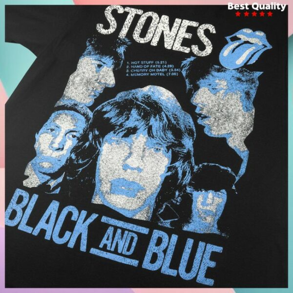 The Rolling Stones Shop Store Merch Black And Blue Black Tee