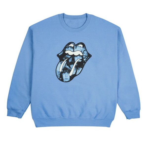 The Rolling Stones Shop Store Merch Black And Blue Crewneck