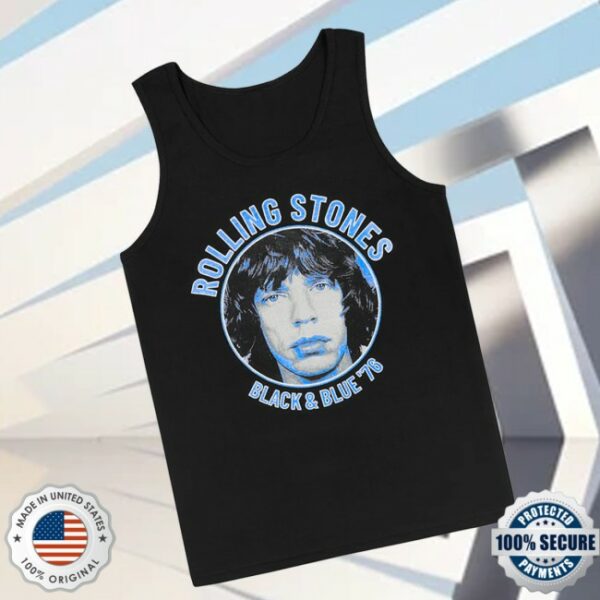 The Rolling Stones Shop Store Merch Black And Blue Mick Jagger Vest Shirt