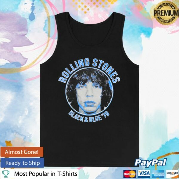 The Rolling Stones Shop Store Merch Black And Blue Mick Jagger Vest Shirt