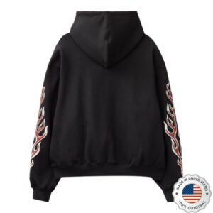 Hbx Store Merch Leather Flame Hoodie