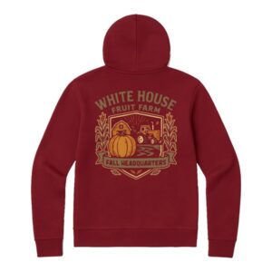 Youngstown Clothing Co Store Merch White House Fruit Farm Fall Headquarters Zip Hoodie