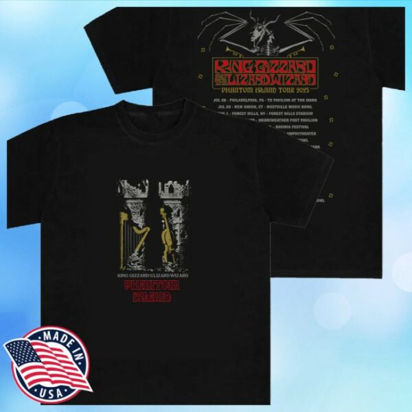 Pdoomrecords Store Merch King Gizzard And The Lizard Wizard Phantom Island Tour 2025 Tee