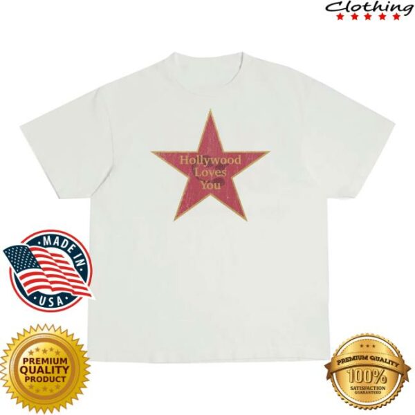 Ceecla Merch Store Hollywood Star T-Shirt In Ivory