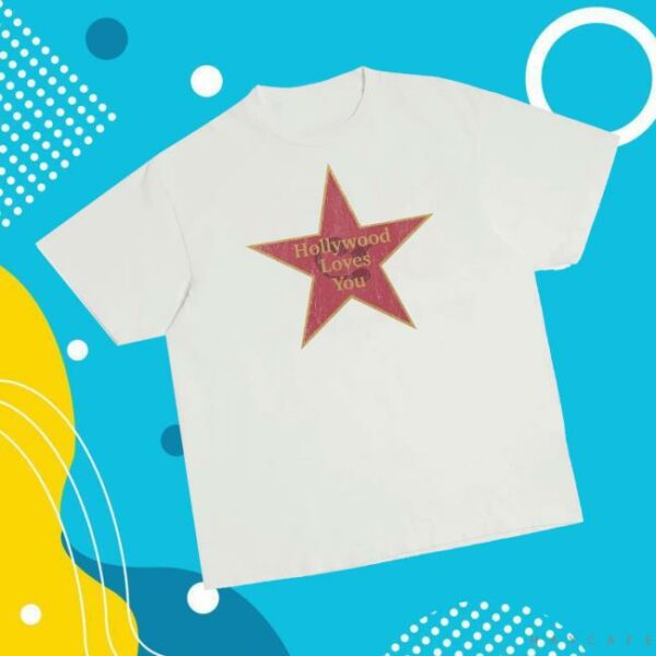 Ceecla Merch Store Hollywood Star T-Shirt In Ivory