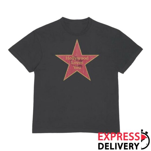 Ceecla Merch Store Hollywood Star T-Shirt In Washed Black