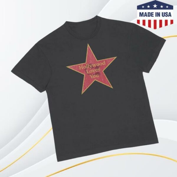 Ceecla Merch Store Hollywood Star T-Shirt In Washed Black
