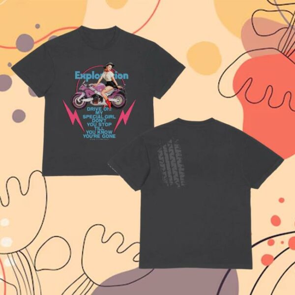 Ceecla Merch Store Motorcycle Girl T-Shirt In Black
