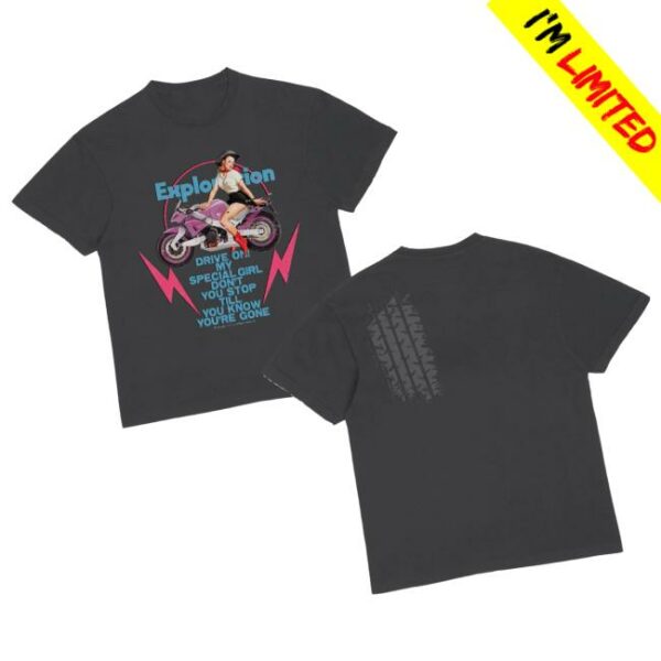Ceecla Merch Store Motorcycle Girl T-Shirt In Black