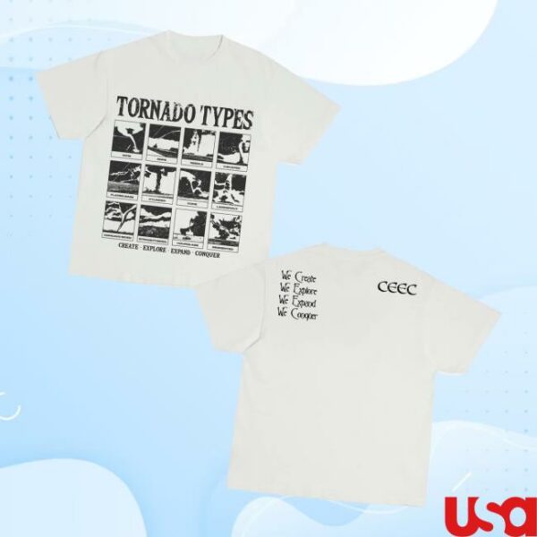 Ceecla Merch Store Tornado Type T-Shirt In White