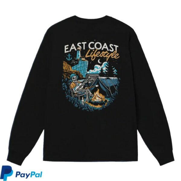Eastcoastlifestyle Store Merch Campfire Skeleton Long Sleeve