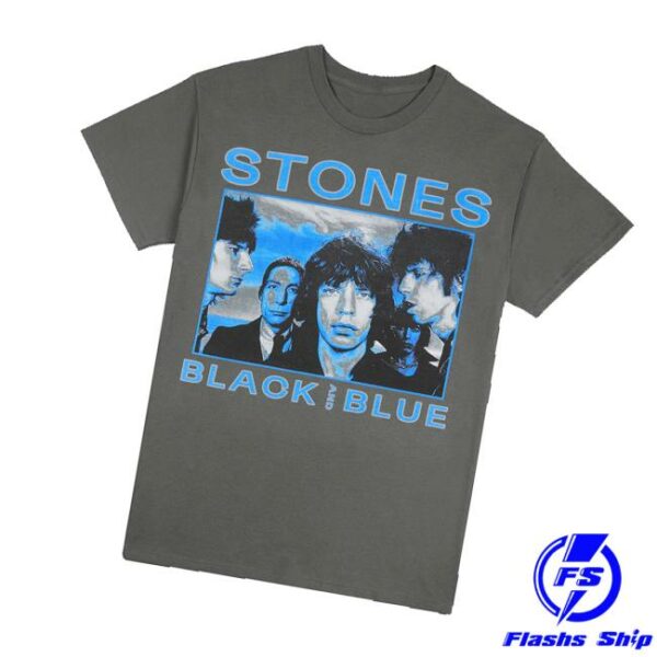 The Rolling Stones Shop Merch Black And Blue T-Shirt