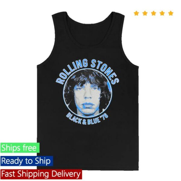The Rolling Stones Shop Merch Black And Blue Mick Jagger Tank Top