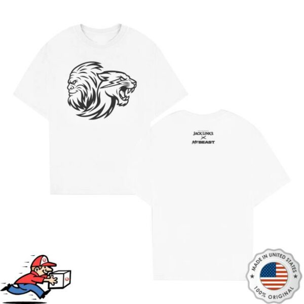 Mrbeast Merch Store Mrbeast X Jack Links Feed The Beasts Tonal Tee White