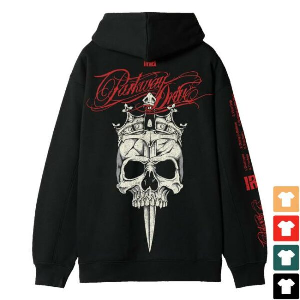 Parkway Drive Rock Merch Store Ire Skull Pullover Hoodie
