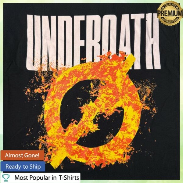Twisted Thread Store Merch Underoath Symbol On Fire Black T-Shirt