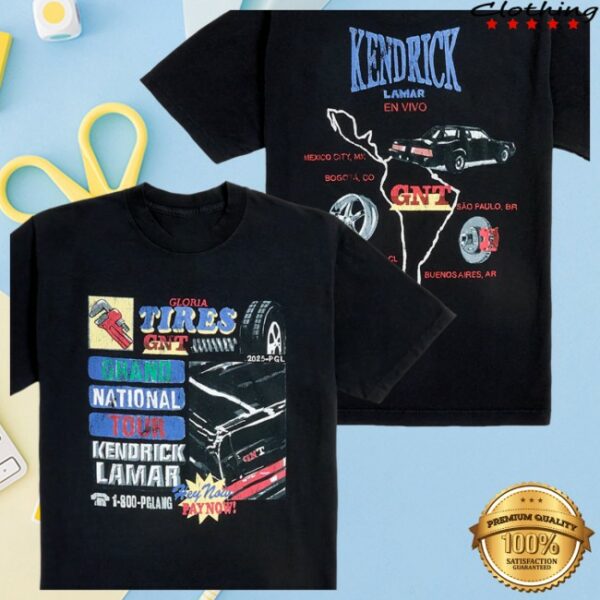 Grand National Tour Store Merch Kendrick Lamar Hey Now Pay Now Latam T-Shirt