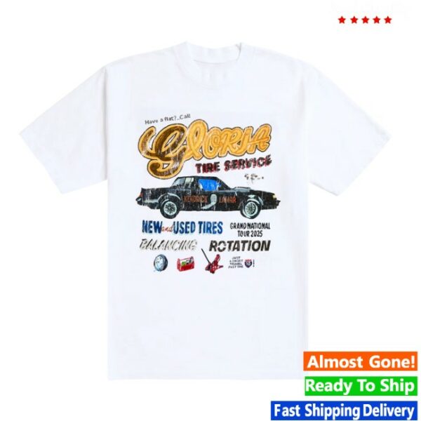 Grand National Tour Store Merch Kendrick Lamar Gloria Tire Service Latam T-Shirt