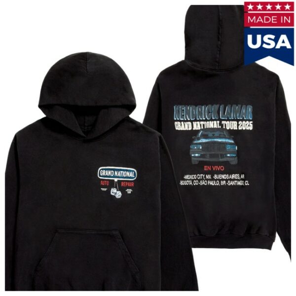 Grand National Tour Store Merch Kendrick Lamar Auto Repair Latam Hoodie