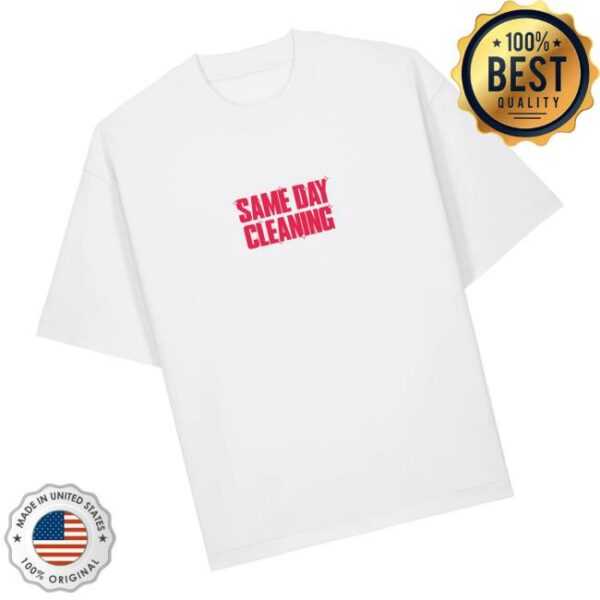 Sammy Virji Merch Store Same Day Cleaning White T-Shirt