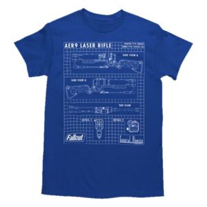 Bethesda Merch Store Fallout Laser Rifle Schematics Tee