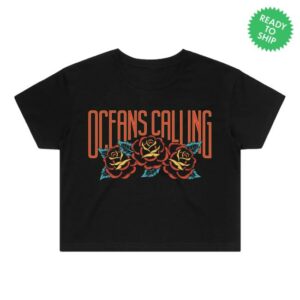 Oceans Calling Merch Store Women’s Rose Lineup Crop Tee