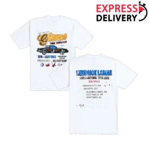 Grand National Tour Merch Store Kendrick Lamar Gloria Tire Service Latam T-Shirt Grand National Tour Merch Store Kendrick Lamar Gloria Tire Service Latam T-Shirt
