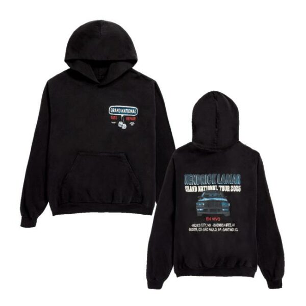 Grand National Tour Merch Store Kendrick Lamar Auto Repair Latam Hoodie