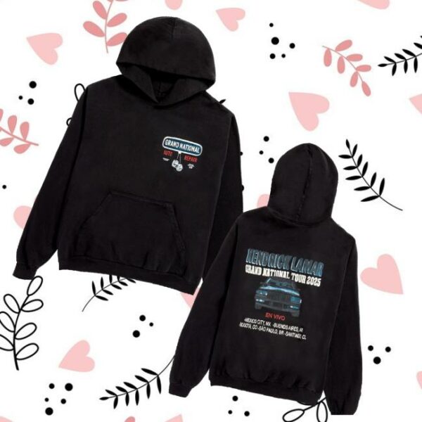 Grand National Tour Merch Store Kendrick Lamar Auto Repair Latam Hoodie