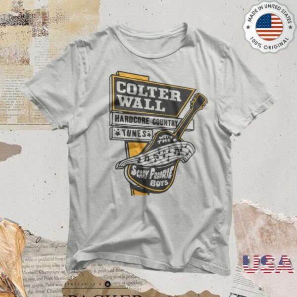 Colter Wall Store Merch Colter Wall Guitar Sign T-Shirt