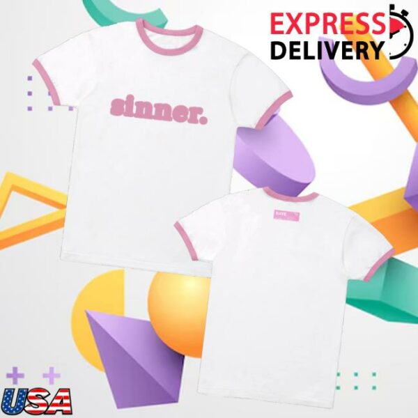 Raye Shop Merch Pink Sinner Ringer Tee