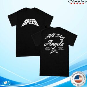 Flatspot Records Shop Merch Speed All My Angels T-Shirt Flatspot Records Shop Merch Speed All My Angels T-Shirt