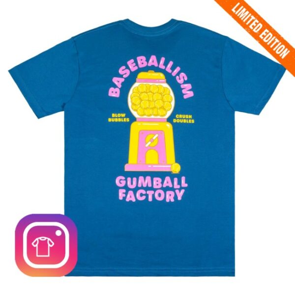 Baseballism Store Merch Gumball Factory T-Shirt