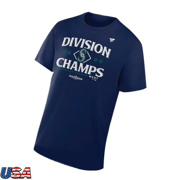 Simply Seattle Merch Seattle Mariners Al West Division Champs 2025 Locker Room T-Shirt