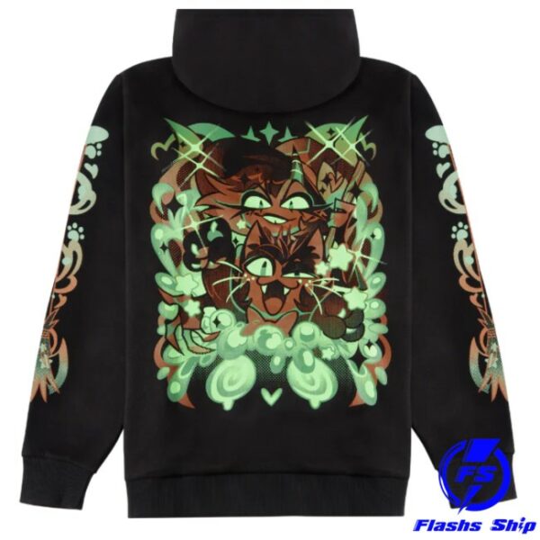 Stylish Occult Store Merch Midnight Haunting Pullover Hoodie