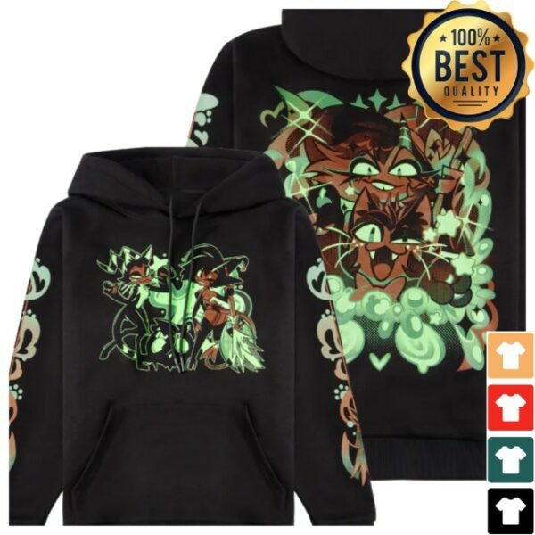 Stylish Occult Store Merch Midnight Haunting Pullover Hoodie