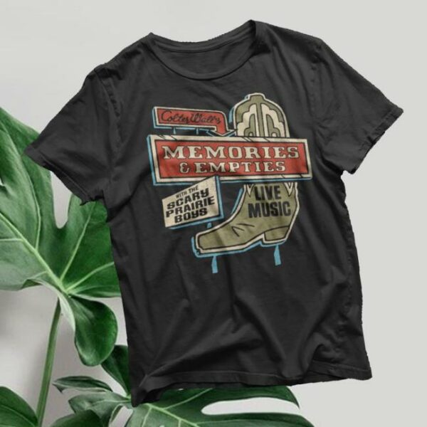 Colter Wall Merch Store Colter Wall Memories And Empties Boot Sign T-Shirt
