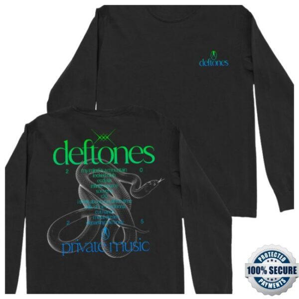 Deftones Store Merch Private Music Tracklist Long Sleeve
